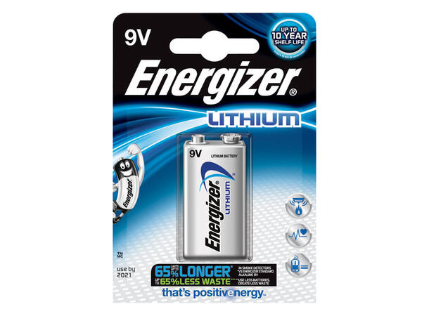 Energizer Batteri Lithium 9V Lithium 9 volt